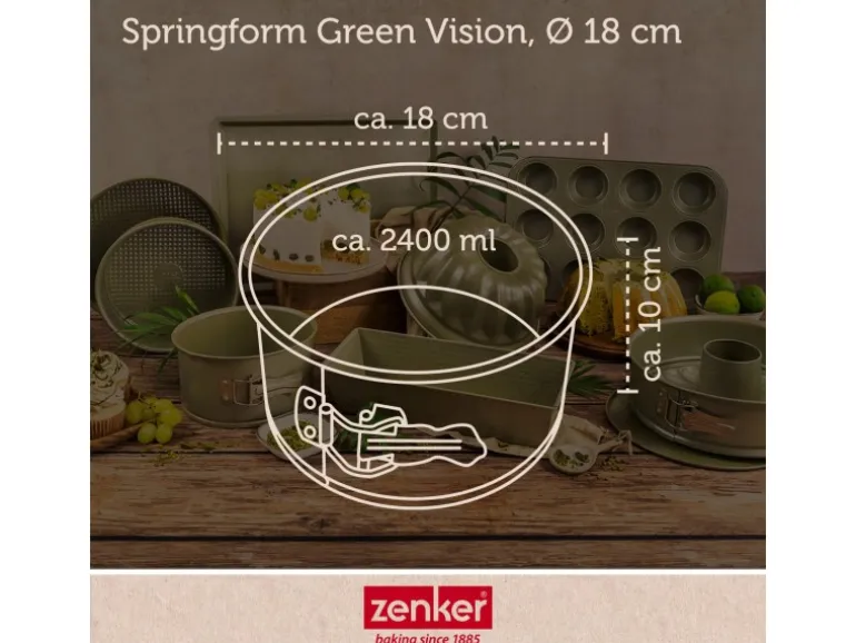 Zenker Springform Hoch Green Vision Ø 18 cm x 10 cm