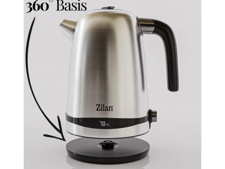 Zilan ZLN-1000 Wasserkocher mit Temperatureinstellung Edelstahl 1,7 L