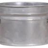 Zink-Übertopf mit Griffen Ø 18 cm x 16 cm Silber