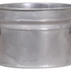 Zink-Übertopf mit Griffen Ø 16 cm x 13 cm Silber