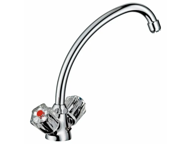 Zweigriff-Küchenarmatur Ledro Chrom Niederdruck
